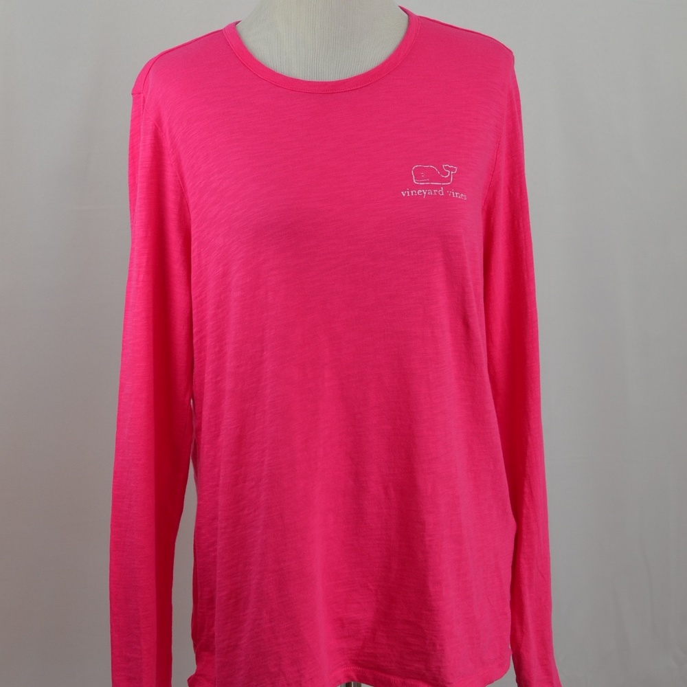 Vineyard Vines Pink Long Sleeve Logo T Shirt Small